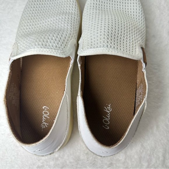 Olukai Women's Pehuea Slip-On Shoes Mesh Breathable White/Cream Sneakers Size 8 - Picture 7 of 15